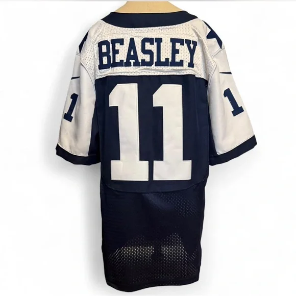 Men's Cole Beasley Dallas Cowboys Game Throwback Alternate Jersey - Navy Blue